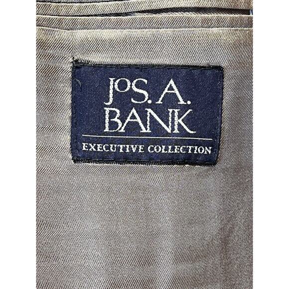 Jos A Bank 48R Gray Blue Red Pinstripe Blazer Casual Sport Coat Jacket Repair - Picture 9 of 16